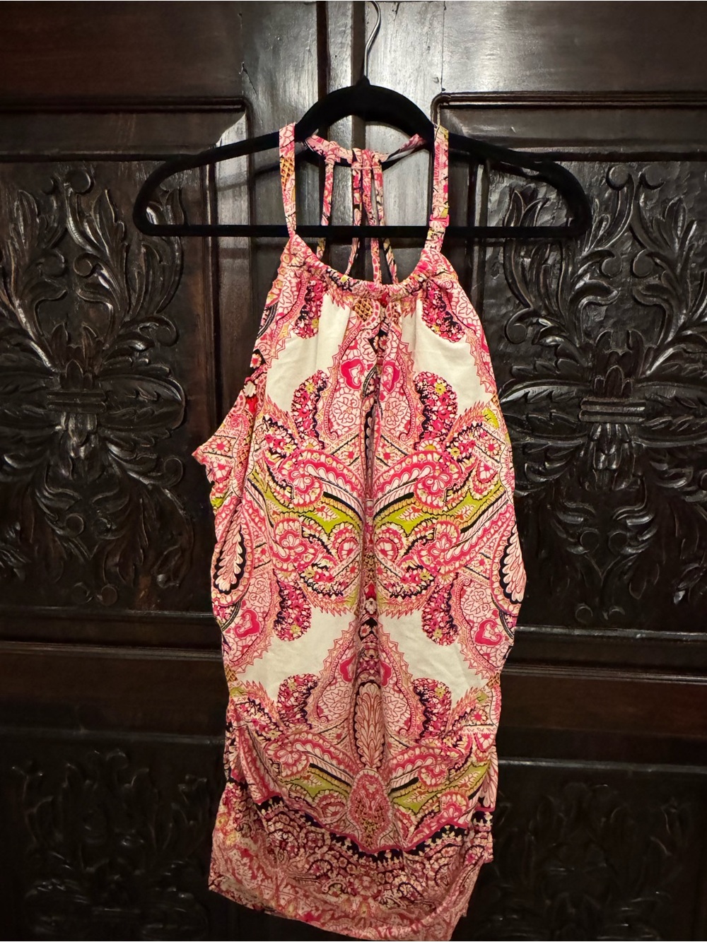 Swim by Cacique Pink Paisley Halter Swim Tankini Top: WOMEN’S PLUS SWIM TOP